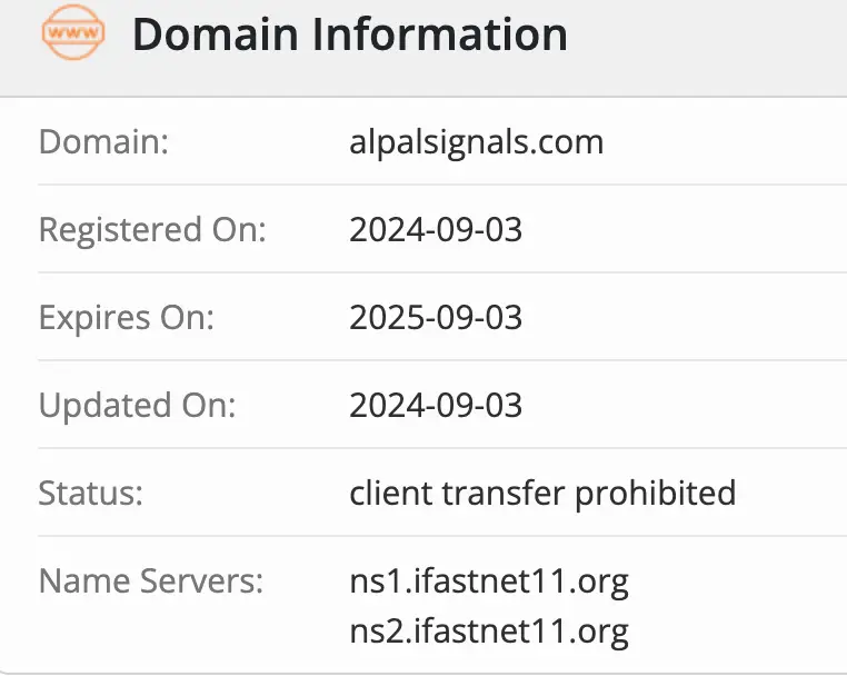 домен Alpalsignals Alpalsignals домен