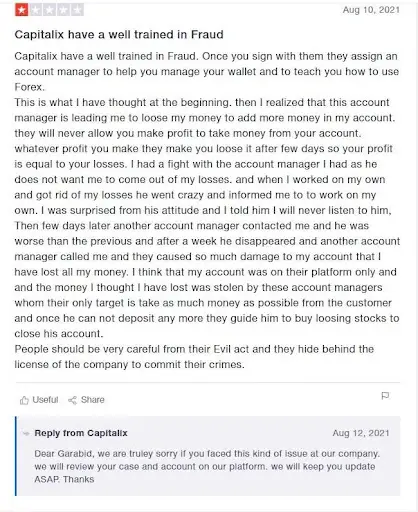 SCAM Capitalix SCAM Capitalix