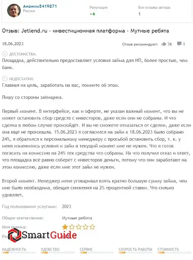 Отзывы Jetlend 