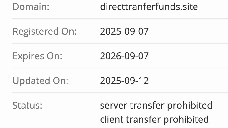 домен Direct Tranfer Funds