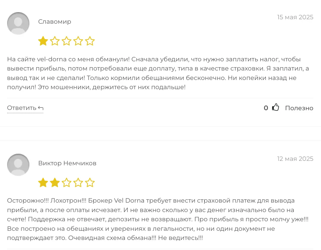 Veldorna отзывы