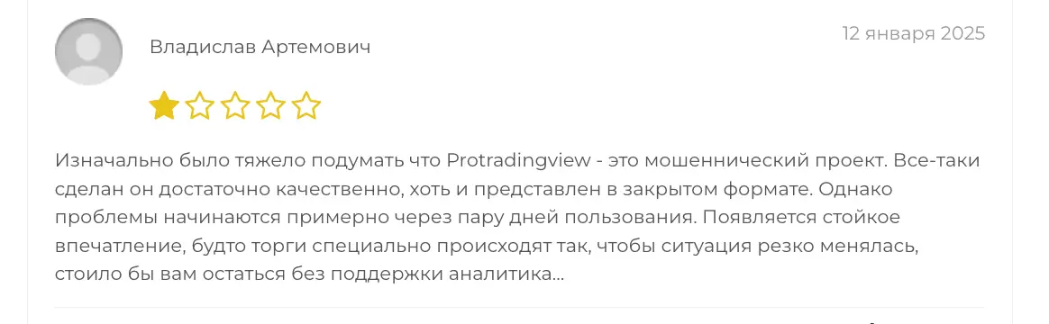 отзыв о ProTradingView ProTradingView отзывы