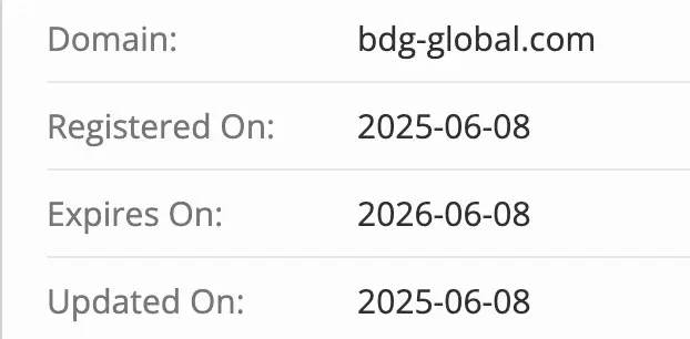 BDG Global домен домен BDG Global