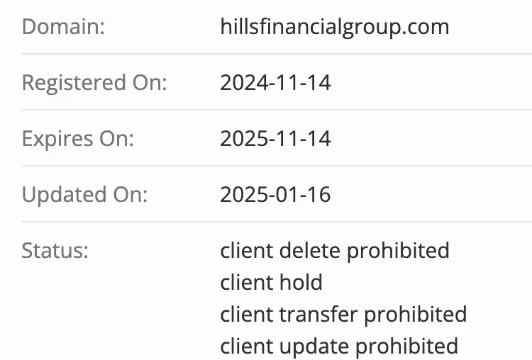 домен Hills Financial Group Hills Financial Group домен