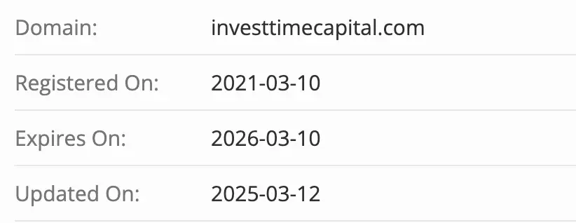 Invest Time Capital домен домен Invest Time Capital