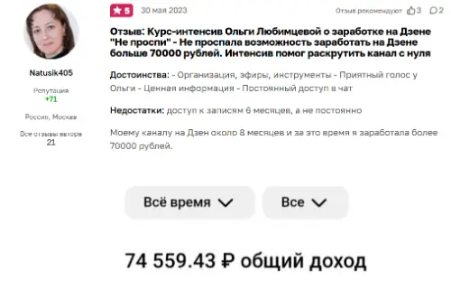 коммент о Ольга Любимцева