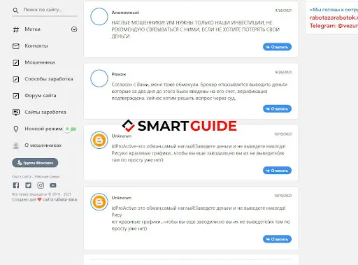 Мошенники IdPro Active Мошенники IdPro Active