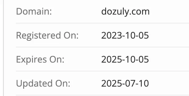 Dozuly домен домен Dozuly