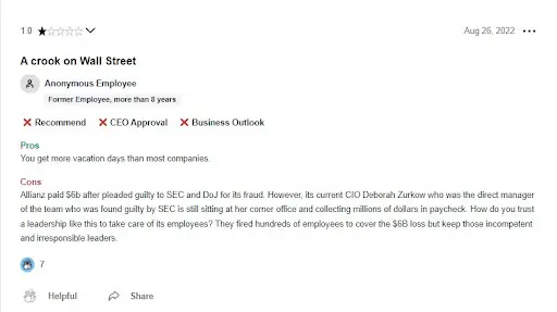 Allianz Global Investors, отзывы Allianz Global Investors, отзывы