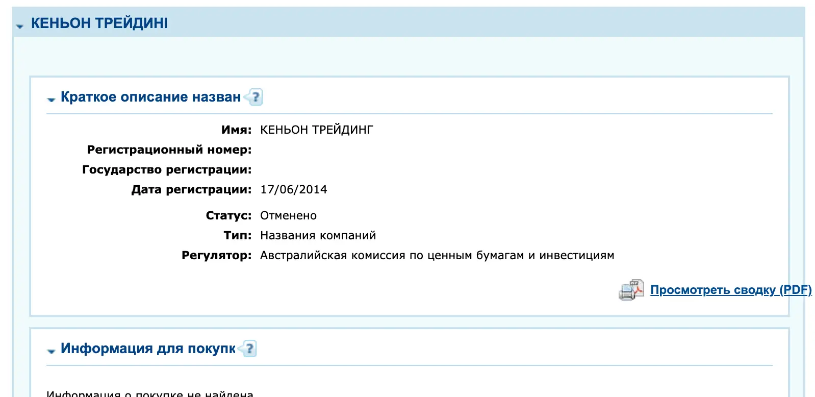 Kanyon Trading SCS скам