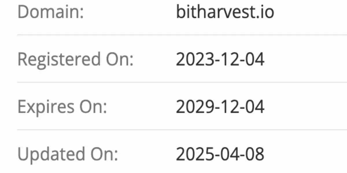 домен BitHarvest