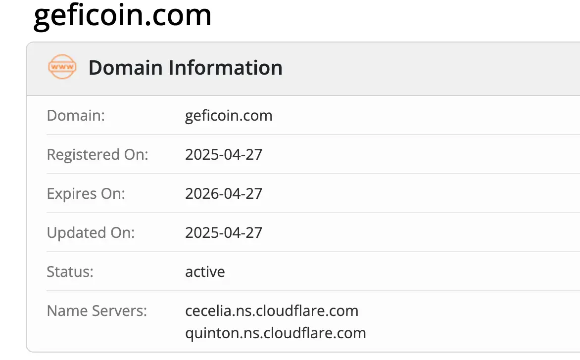 домен GEFICOIN GEFICOIN домен