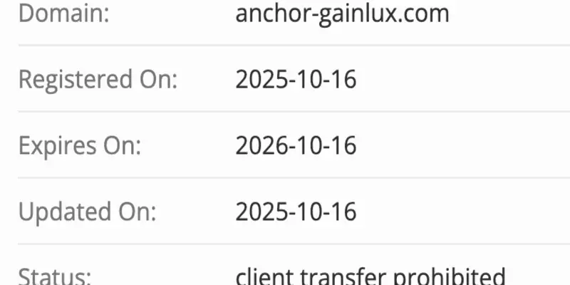 Anchor Gainlux домен домен Anchor Gainlux