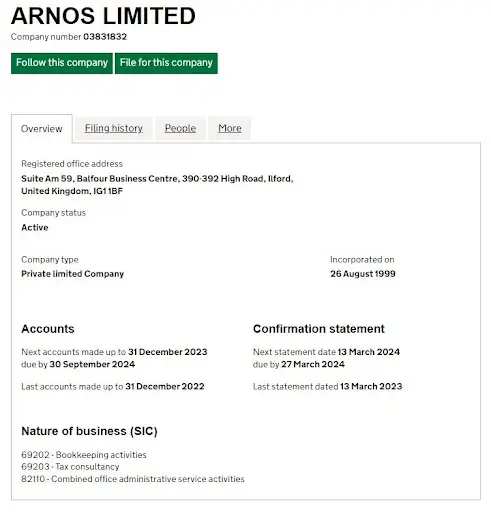 ARNOS LIMITED