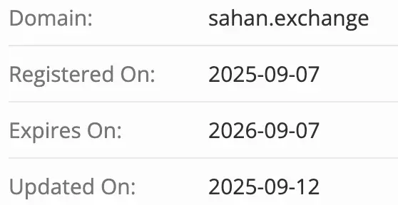Sahan Exchange домен домен Sahan Exchange