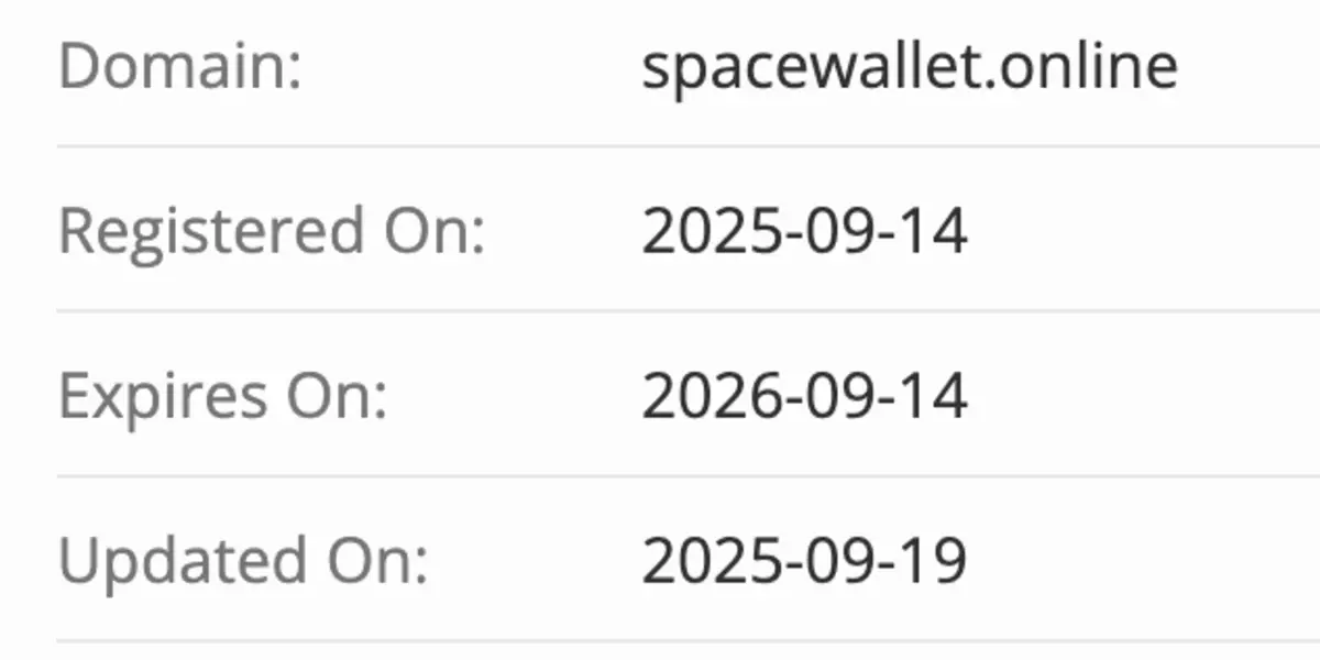 домен Space Wallet