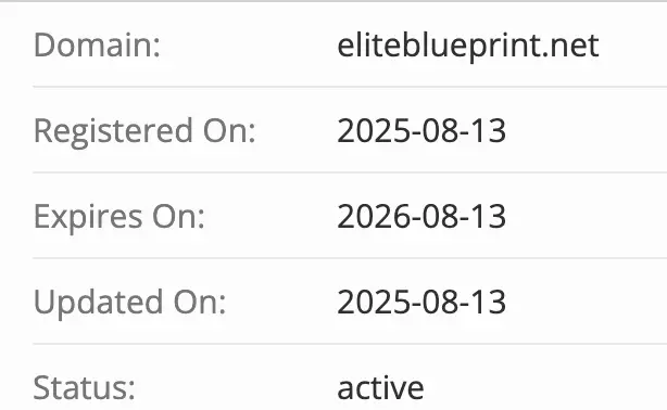 Elite Blueprint домен домен Elite Blueprint