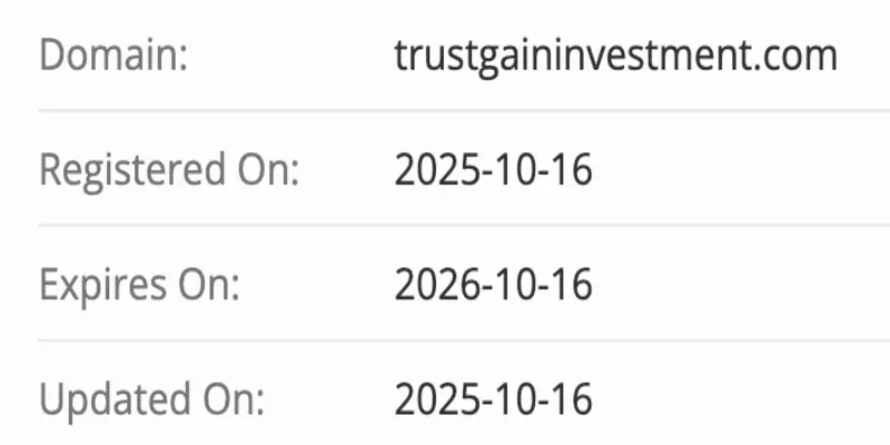 Trust Gain Investment домен домен Trust Gain Investment