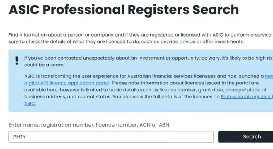 PHTY обзор информация о PHTY