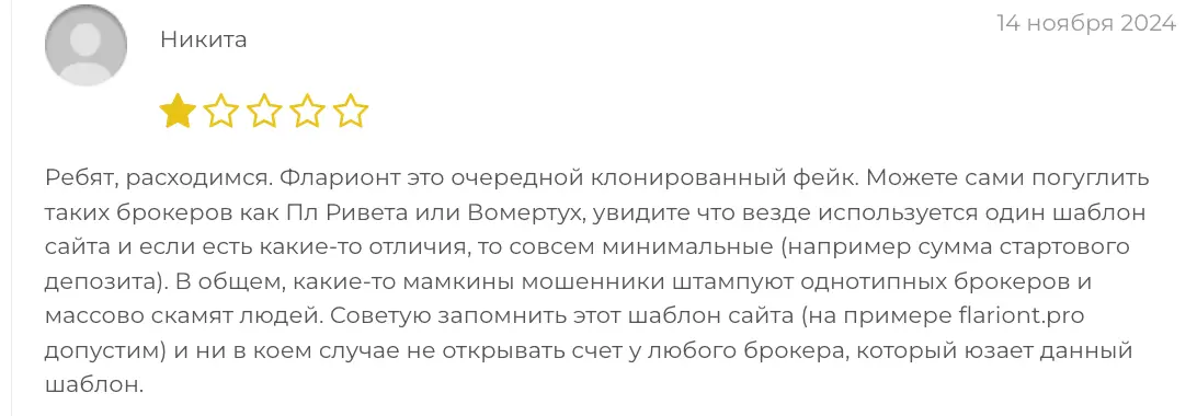Flariont отзывы