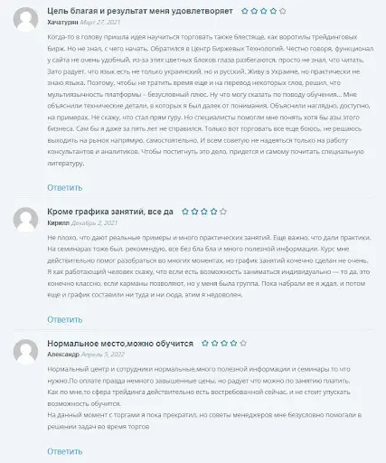 Отзывы о ЦБТ Отзывы о ЦБТ