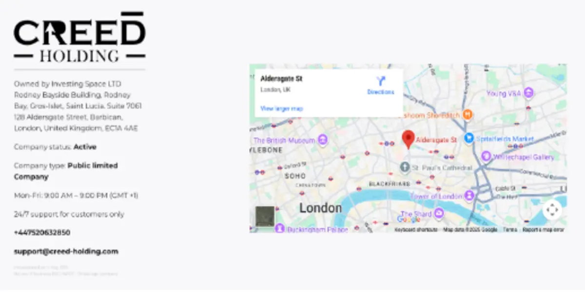 Creed Holding инфо о проекте обзор на Creed Holding