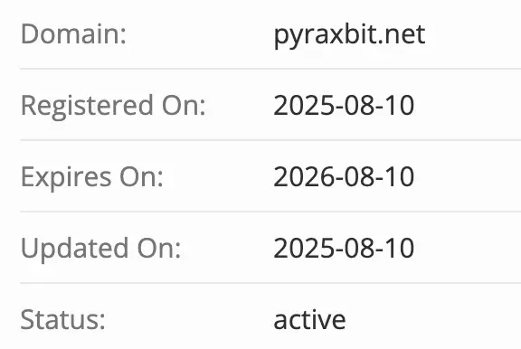 Pyraxbit домен домен Pyraxbit
