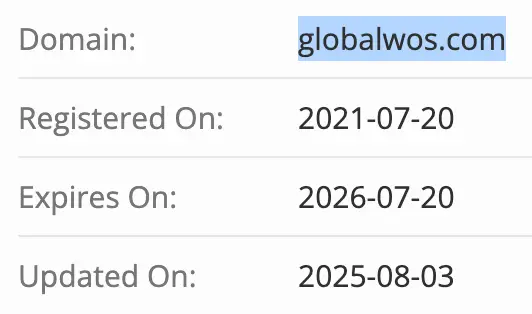 домен GlobalWOS
