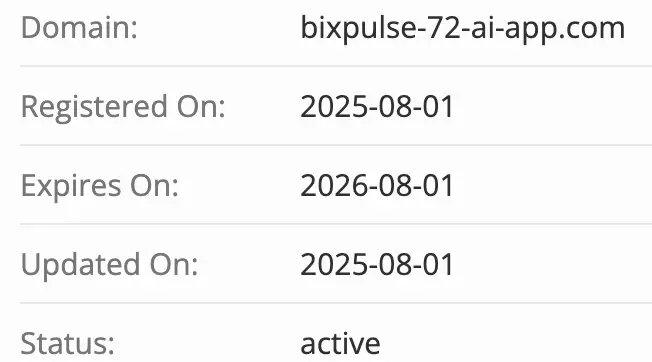 BixPulse 7.2 Ai домен домен BixPulse 7.2 Ai