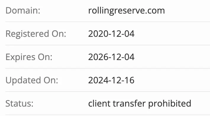 Rolling Reserve домен домен Rolling Reserve