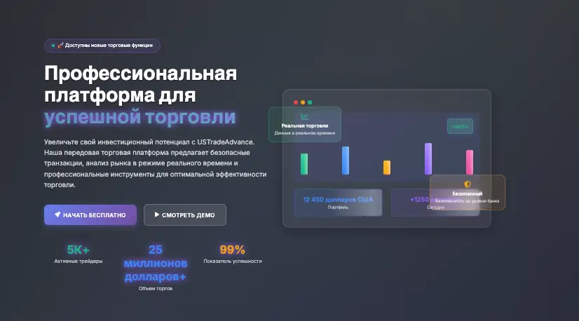 USTradeAdvance обзор сайта  страница сайта USTradeAdvance