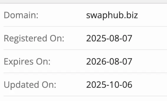 SwapHub домен  домен SwapHub