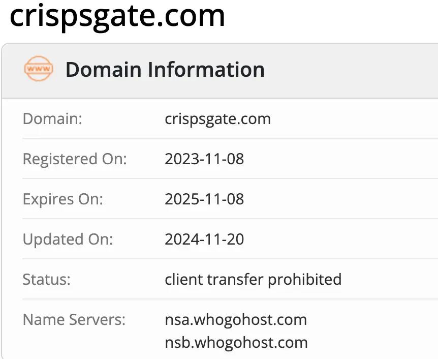 Crispsgate домен