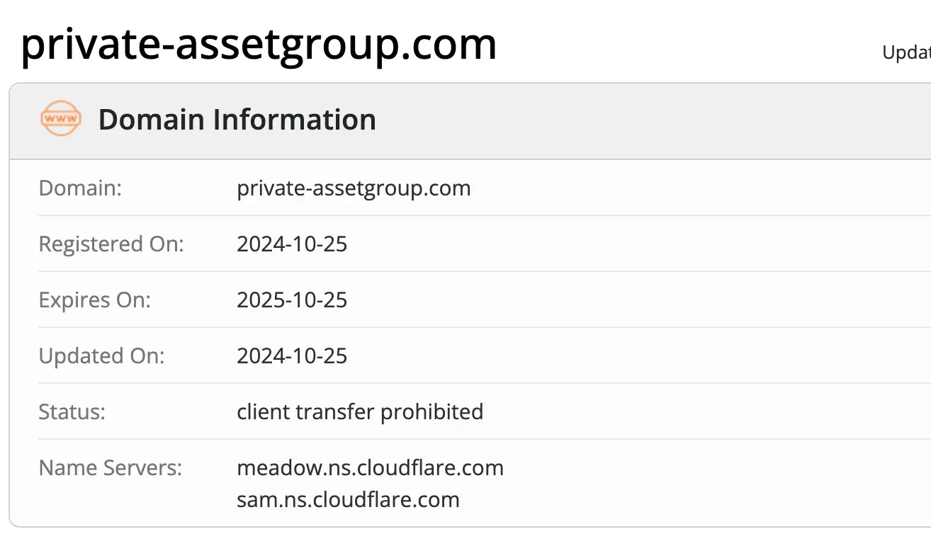 домен Private Asset Group Private Asset Group домен