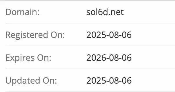 домен Solana 6D