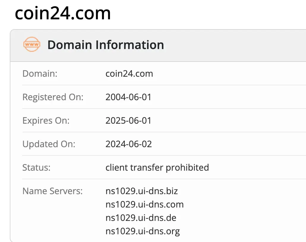 домен Coin24 Coin24 домен