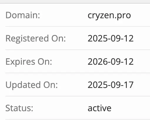 домен CryZen