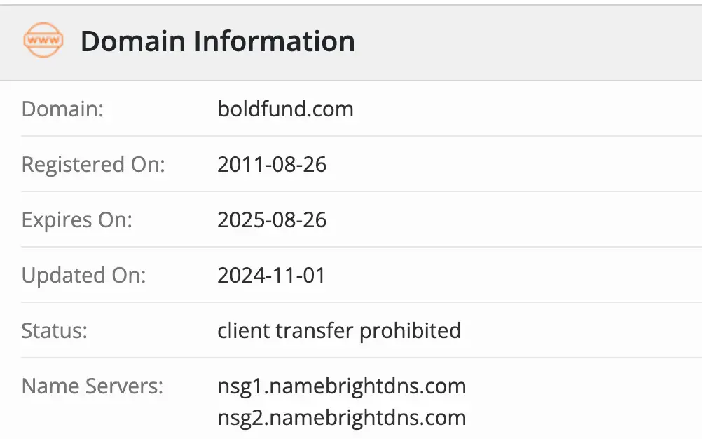 домен Bold Fund