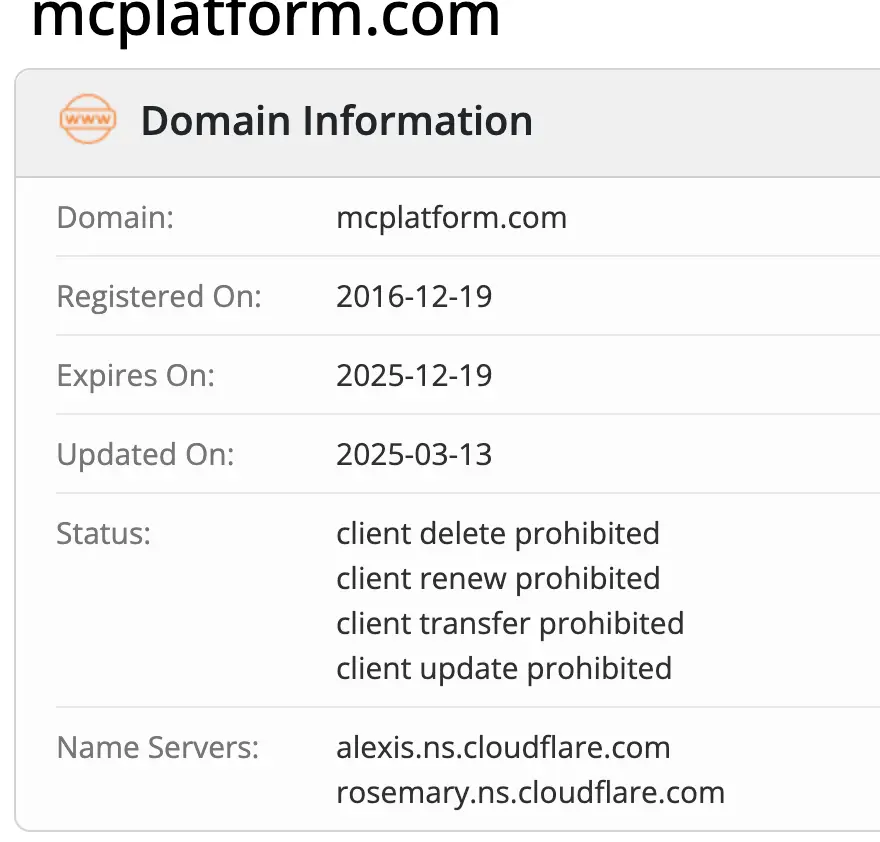 MC Platform домен