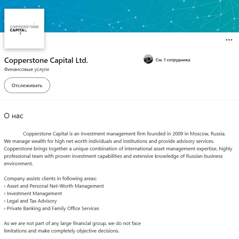 обзор copperstonecapital