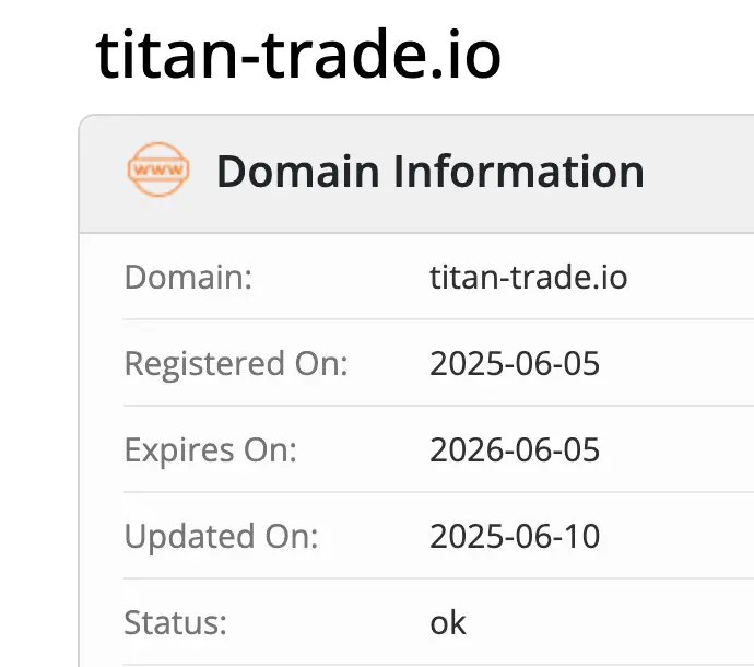 Titan Trade Global LTD домен  домен Titan Trade Global LTD