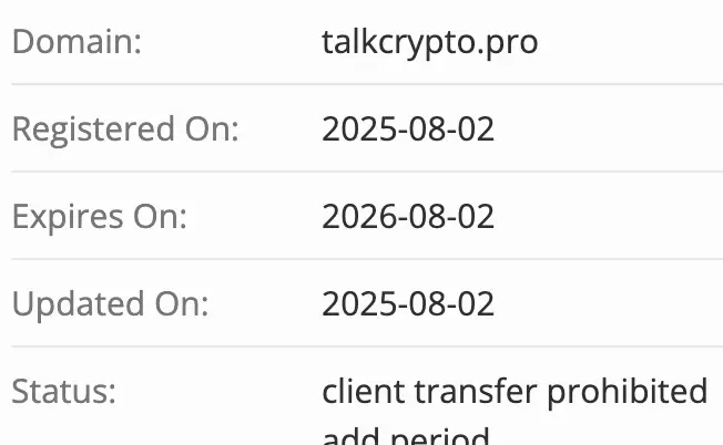 Talk Crypto домен домен Talk Crypto