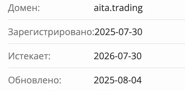 AITA Trading домен  домен AITA Trading