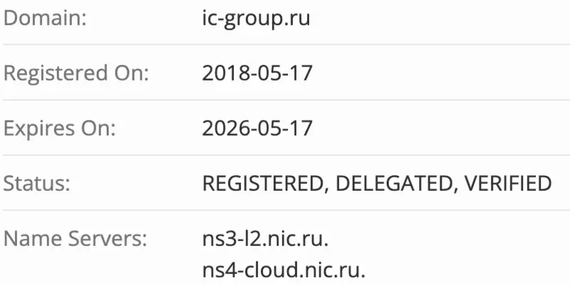 IC Group домен домен IC Group