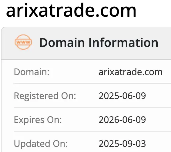 домен Arixa Trade AG домен Arixa Trade AG