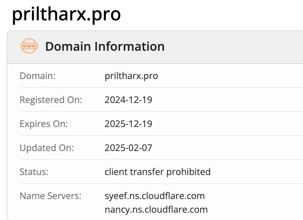 домен Priltharx Priltharx домен