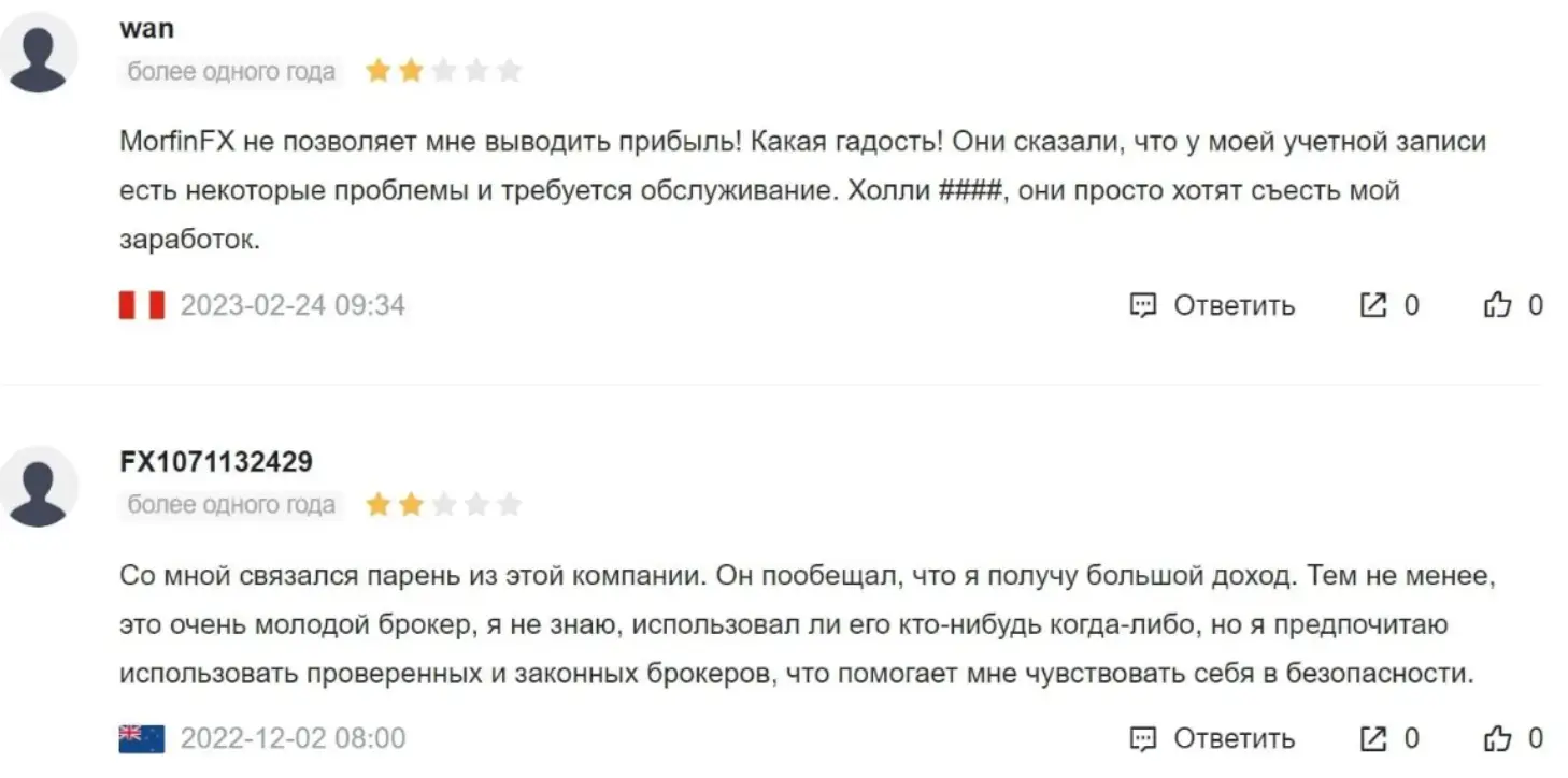 Morfin FX LLC отзывы