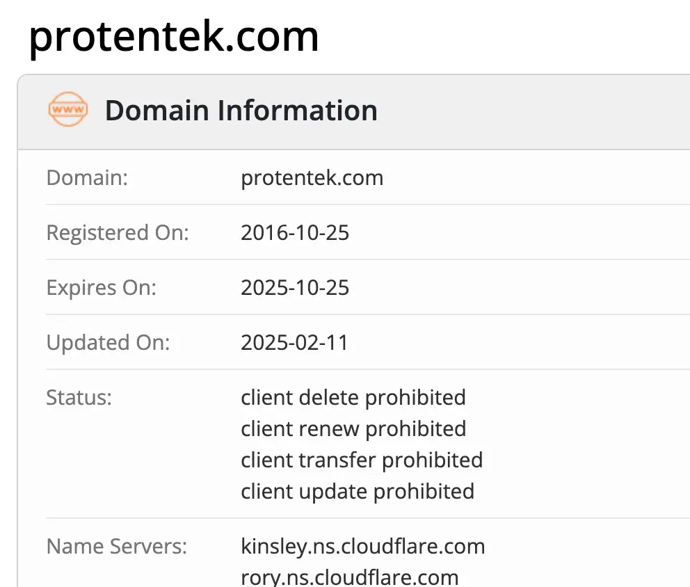 домен Protentek