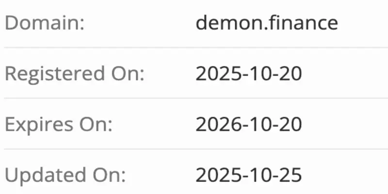 Demon Finance домен домен Demon Finance