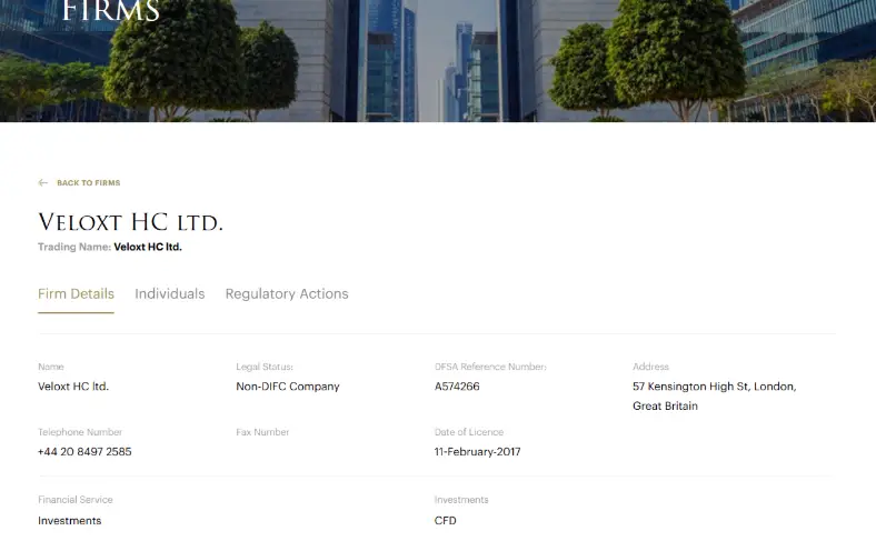 инфо о лицензии Veloxt HC 